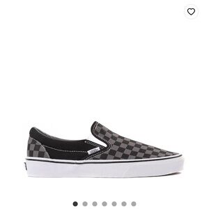 Vans Black and Gray Checkered Slip-Ons